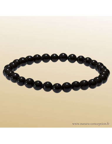 Bracelet Onyx (Agate noire) 6mm - Bracelet lithothérapie
