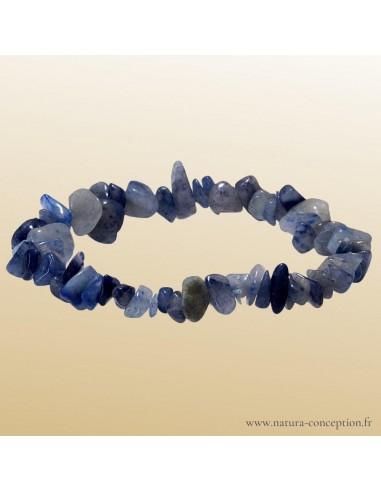 Bracelet baroque Aventurine bleue - Bracelet lithothérapie