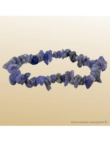 Bracelet baroque Tanzanite (Zoïsite bleue) - Bracelet lithothérapie
